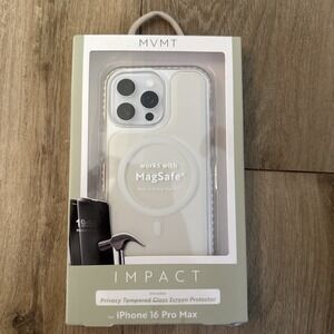 MVMT Impact Protection Bundle iPhone 16 Pro Max Clear Case & Privacy Glass‎